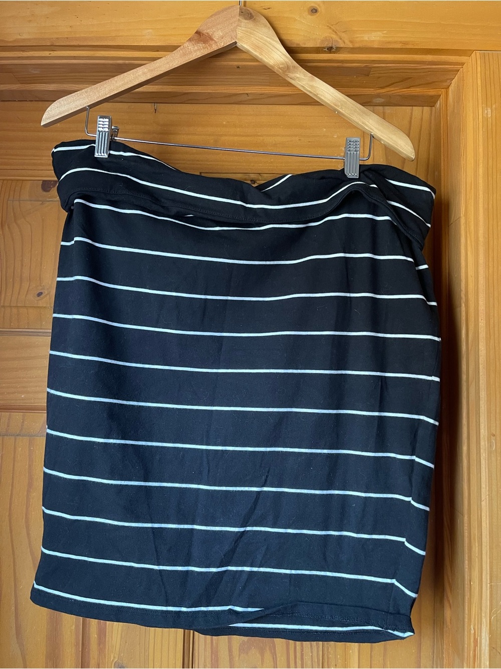 torrid Black and White Horizontal Stripe Pencil Skirt
